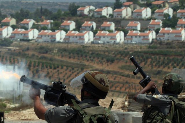 1500 personnes de confession ou de culture juive veulent mettre en terme à l'occupation des territoires palestiniens, comme ici à Nabi Saleh.