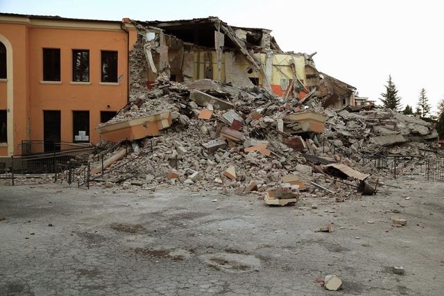 Le village d'Amatrice, en août dernier. Le tremblement de terre a été de 6,2 sur l'échelle de Richter.
