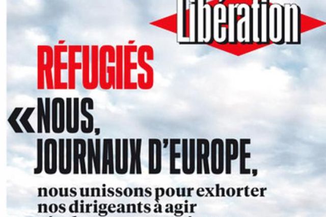La Une du quotidien français <i>Libération</i> ce jeudi 10 septembre 2015.