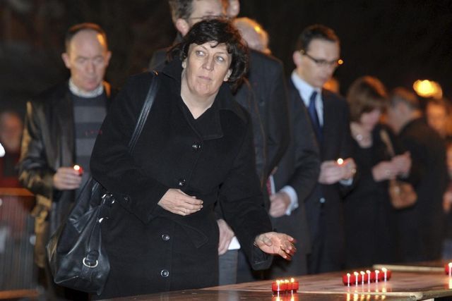 Ermahnt die Medien nach dem Busunglück im Wallis: Ingrid Lieten bei einer Gedenkveranstaltung in Lommel. (15. März 2012)