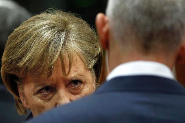 Unglückliche Aussage: Angela Merkel wurde angezeigt – hier im Gespräch mit dem griechischen Premierminister George Papandreou in Brüssel.