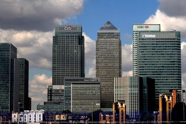 Banken müssen nun 60 Prozent der Reserven vorweisen: Londons Finanzviertel. (Archivbild) 