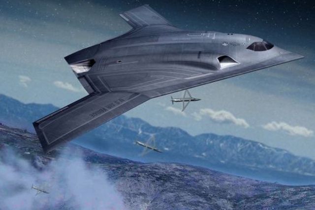 Modernste Technik: Der neue B-3-Bomber soll unter anderem Drohnen steuern können und über ein eigenes Laserabwehrsystem verfügen. Im Bild ist der Vorschlag von Northrop Grumman zu sehen. (Breakingdefense/Northrop Grumman)