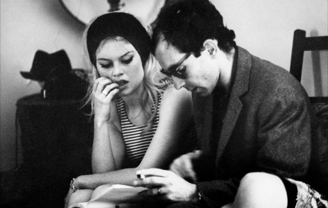 Jean-Luc Godard et Brigitte Bardot, lors du tournage du «Mépris».