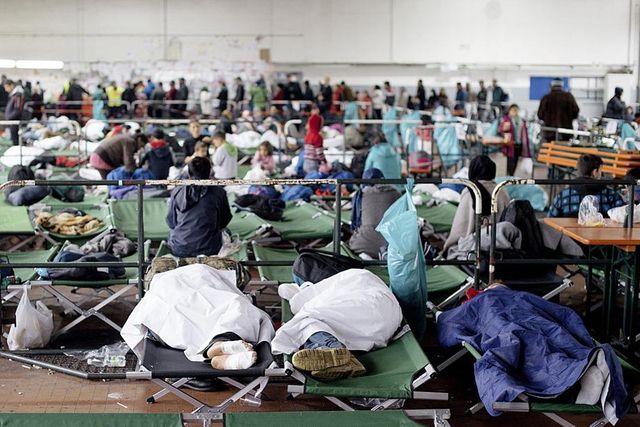 Un camp de réfugiés à Passau, en Allemagne.